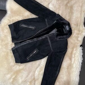 Black Faux Fur Lined Jacket